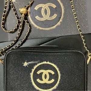Chanel Black Crossbody Bag with Gold Chain